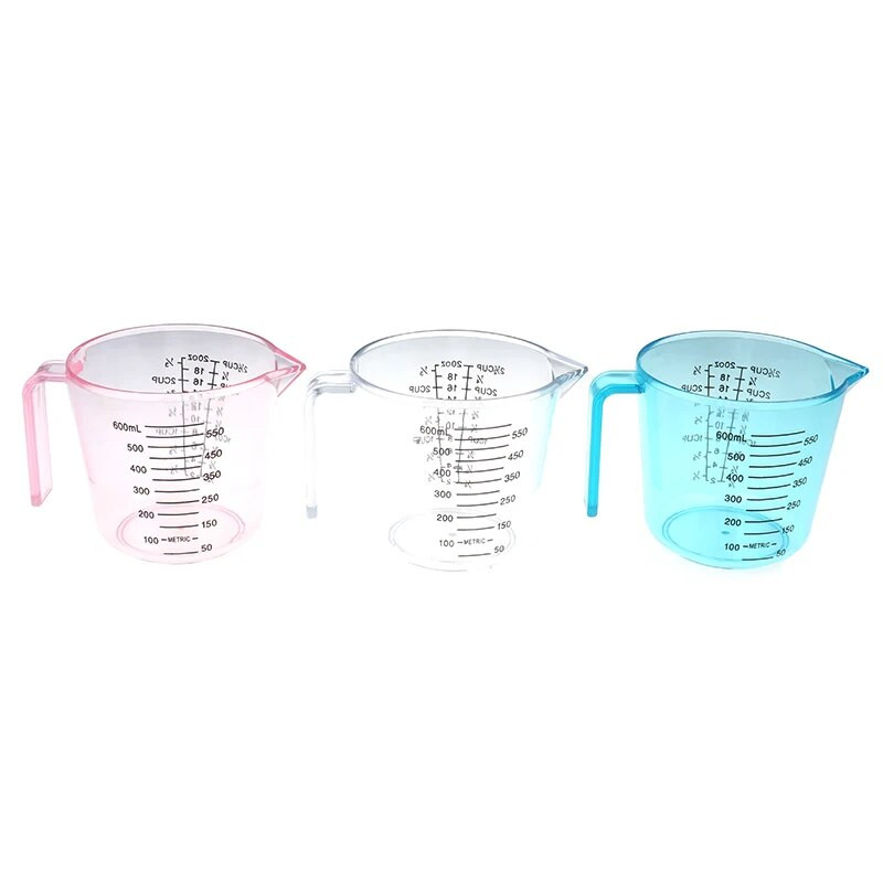 Plastična mjerna posuda Prozirna ljestvica Show Prozirna šalica Izljev za izlijevanje Uređaj za mjerenje Graduirana mjerna posuda Kuhinjski alat Vrčevi
