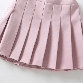 2023 Пролет Детска каузална пола за момичета Harajuku Тийнейджърски спретнати карирани поли Сладки японски училищни униформи Пола Kawaii
