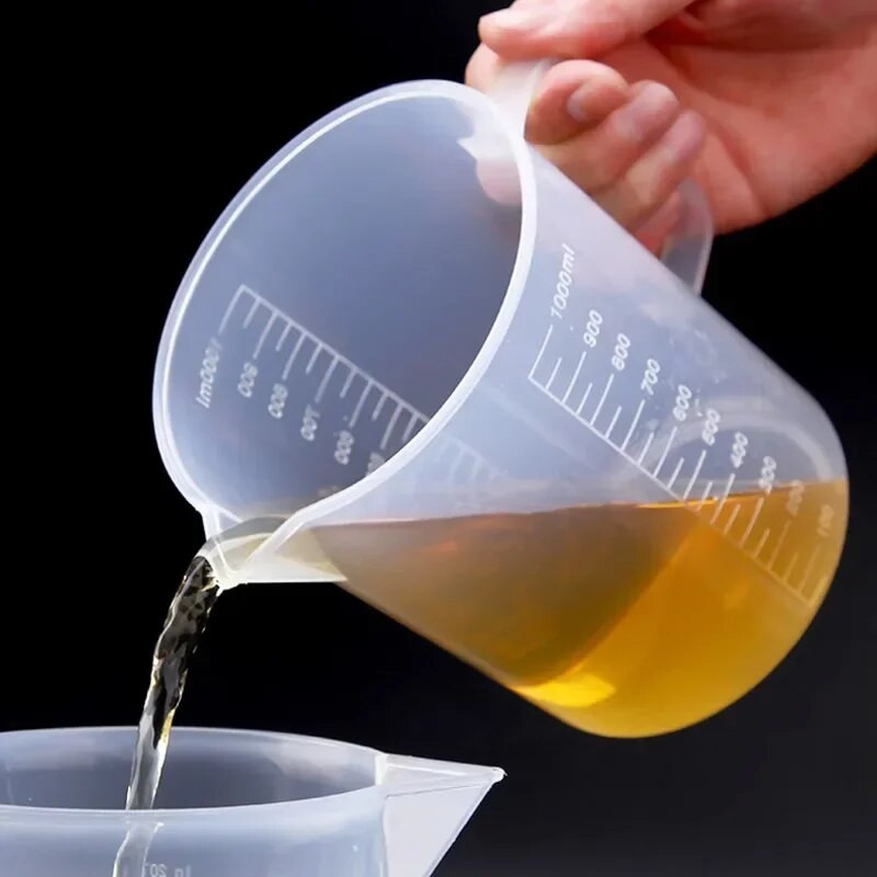 6kom prozirna plastična mjerna čaša vaga mjerna čaša laboratorijska oprema čaša bez drške Posuda za mjernu čašu za tekućinu