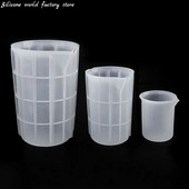 100/300/700 ml silikoninis matavimo puodelis „pasidaryk pats“ papuošalų gamybos įrankiai Kepimo įrankiai Epoksidinės dervos puodelis mišrus silikoninis matavimo puodelis