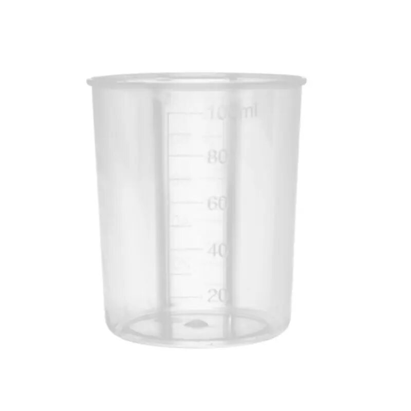 1/5 vnt 100 ml plastikiniai graduoti matavimo puodeliai epoksidinės dervos maišymo menas vaškavimas virtuvės stiklinės Skysčio matavimo ąsočio puodelio talpykla