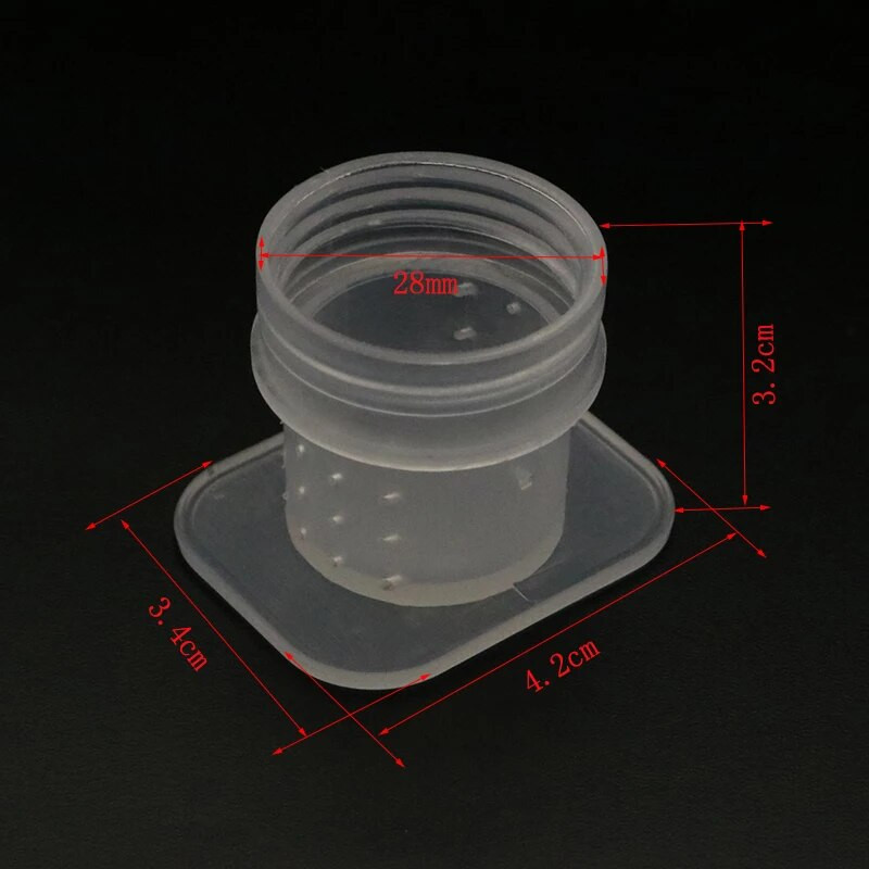 10PCS pojilica za pčele, tip rupe za iglu, hranilica za pčele protiv utapanja, oprema za pojenje pčela, plastična bijela posuda za vodu, alat za pčelarstvo