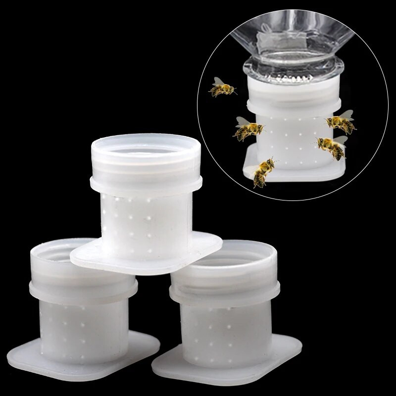 10 vnt bičių girdyklos adatos skylės tipas bičių tiektuvas nuo skendimo bičių gėrimo įranga plastikinis vandens konteineris bitininkystės įrankiai