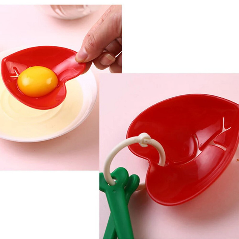 5vnt/komplektas Širdies formos matavimo šaukštas Kaušelis virtuvės įrankis „Pasidaryk pats“ kiaušinio baltymo separatorius Daugiafunkcis matavimo puodeliai Matavimo šaukštas