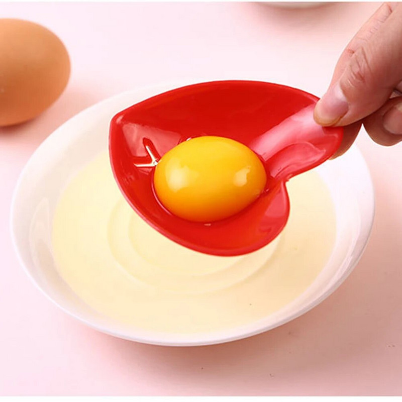 5vnt/komplektas Širdies formos matavimo šaukštas Kaušelis virtuvės įrankis „Pasidaryk pats“ kiaušinio baltymo separatorius Daugiafunkcis matavimo puodeliai Matavimo šaukštas