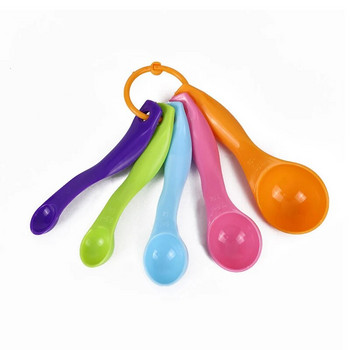 1~10 ΤΕΜ Σετ 5 τεμαχίων με πολύχρωμα μεζούρα Εργαλεία ψησίματος κουζίνας διπλής κλίμακας Γάλα σε σκόνη Χρώμα πλαστικά μεζούρες