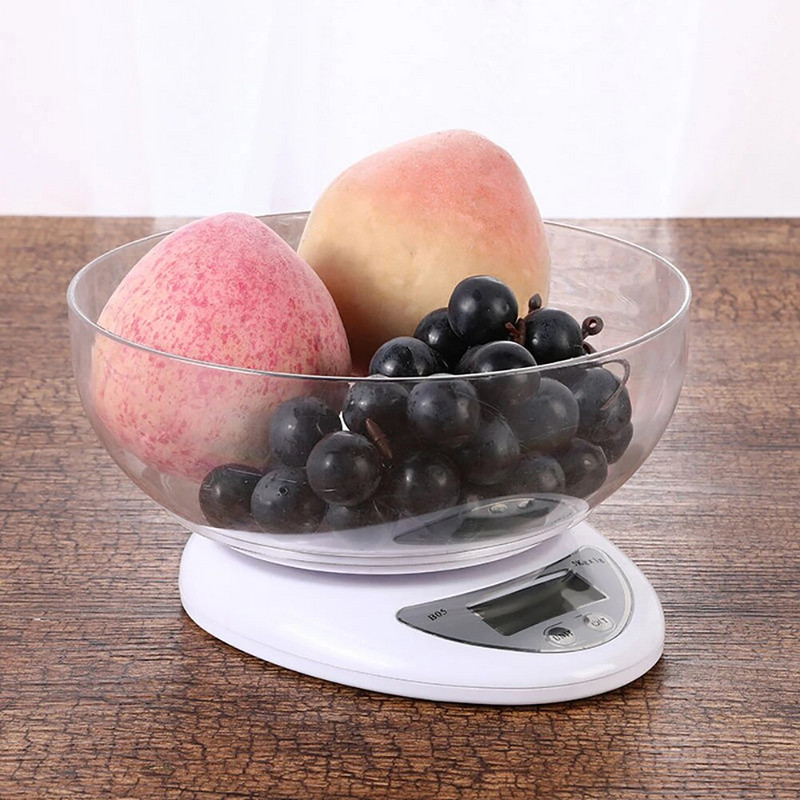1vnt 5kg LED nešiojamos skaitmeninės svarstyklės Maisto balanso matavimo svoris Virtuvės elektroninės svarstyklės Mažos svarstyklės svėrimas gramais