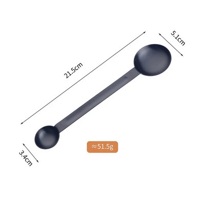 1 vnt. 15 ml + 5 ml daugiafunkcis nerūdijančio plieno dvigalvis matavimo šaukštas kavos miltelių prieskonių matavimo šaukštas virtuvės kepimo įrankiai