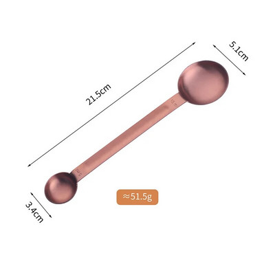 1 vnt. 15 ml + 5 ml daugiafunkcis nerūdijančio plieno dvigalvis matavimo šaukštas kavos miltelių prieskonių matavimo šaukštas virtuvės kepimo įrankiai