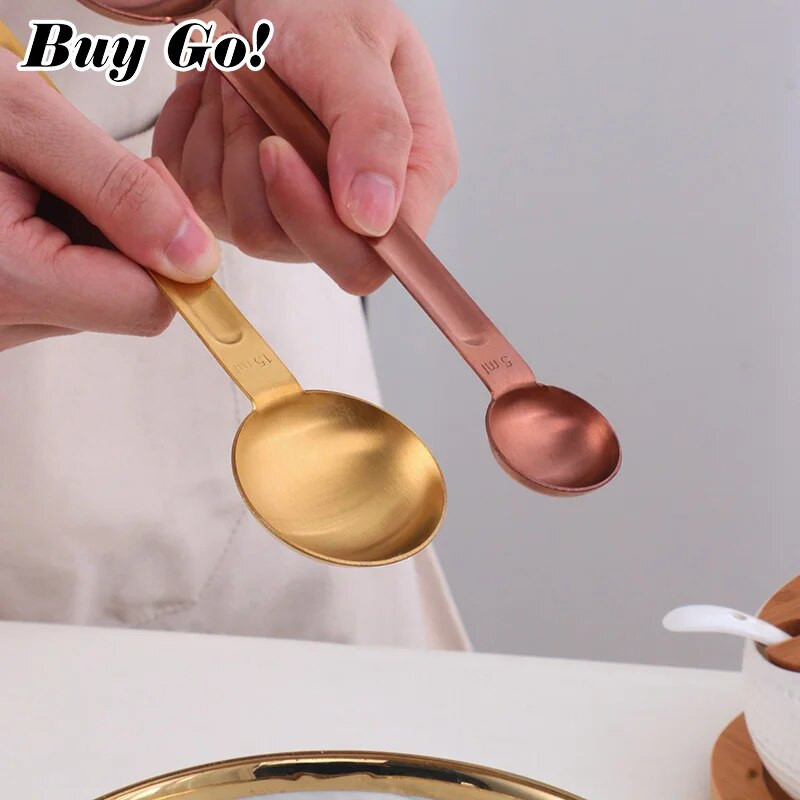 1 τεμ 15ml+5ml Ανοξείδωτο ατσάλι πολλαπλών χρήσεων Διπλή κεφαλή μεζούρα για καφέ σε σκόνη μπαχαρικών μεζούρα Εργαλεία ψησίματος κουζίνας