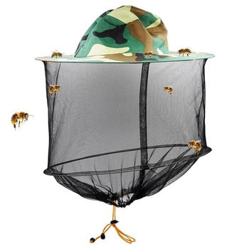 Καμουφλάζ Bee Keeping Προστατευτικό καπέλο μέλισσας κατά των εντόμων Bee Breathable Beekeepers Hat Protection Outdoor Ghillie Beekeeper suit