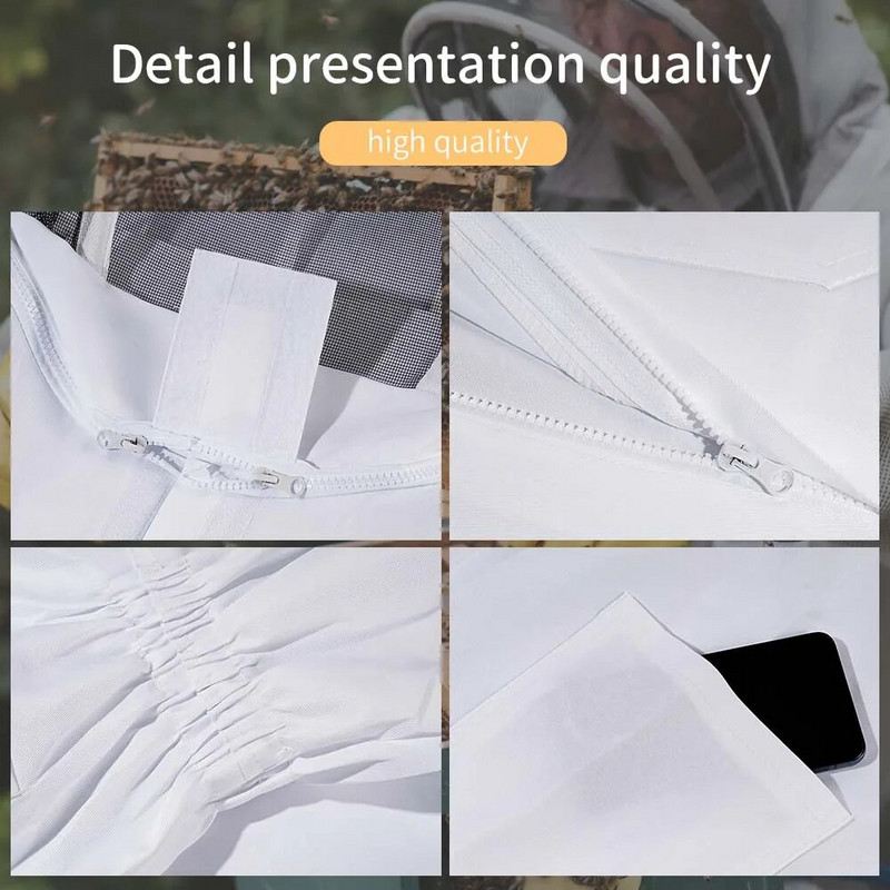 Viso kūno apranga bitininkystei Profesionalūs bitininkai Bičių apsauga Bitininkystės kostiumas Safty Veil Kepur Suknelė Visa kūno įranga