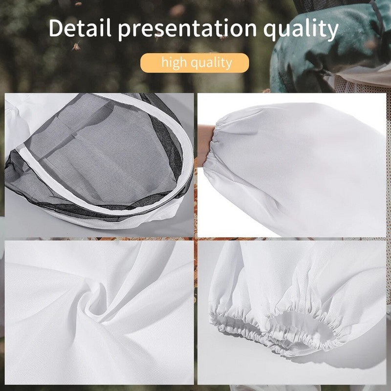 Viso kūno apranga bitininkystei Profesionalūs bitininkai Bičių apsauga Bitininkystės kostiumas Safty Veil Kepur Suknelė Visa kūno įranga