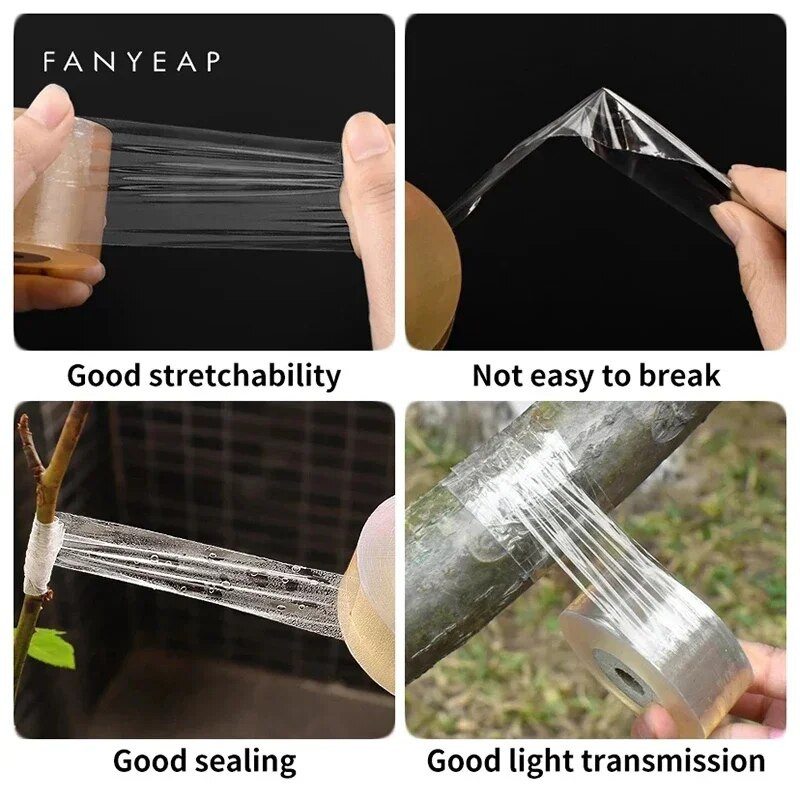 PE skiepijimo juostos plėvelė Lipni vaismedžių daigynams sodinukams vynmedžiams floristika Pomidorų skiepijimo reikmenys, tempiami