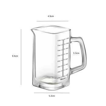 120ml Υψηλό Βοροπυριτικό Ποτήρι Espresso Coffee Measuring Cup Clear Wine Glasses Home Barista Εργαλείο Κουζίνας