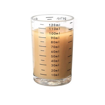 Топлоустойчива стъклена мерителна чаша Jigger Чаша за мляко Стъклена чаша за унция с везна за аксесоари за еспресо кафе