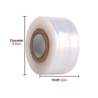 1 rolă de bandă de altoire PE Film autoadeziv pentru copac de grădină răsaduri de viță de vie Accesorii pentru altoirea roșii extensibil 2mm 3mm lățime