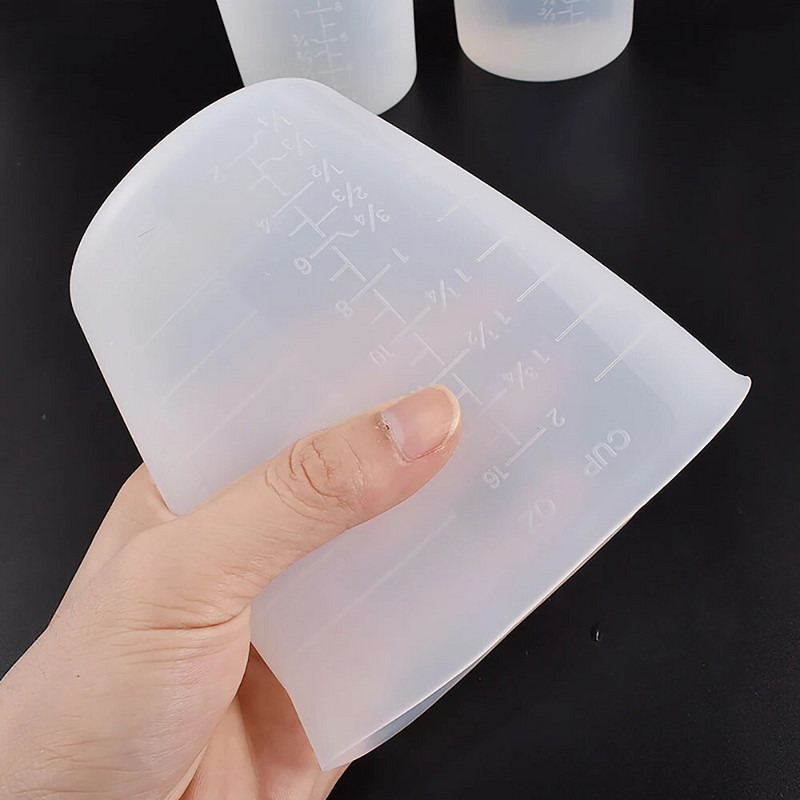 1 komad 350ml 450ml silikonska mjerna posuda prozirna sa čašicama za odvajanje kamenca DIY alati za izradu nakita od epoksidne smole za kolače