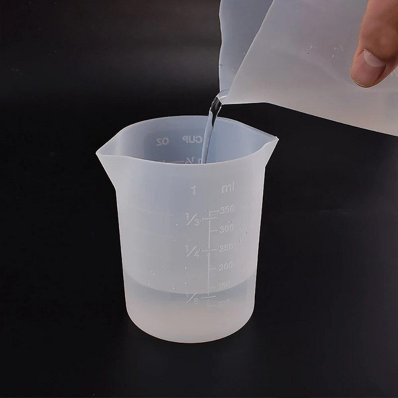 1 komad 350ml 450ml silikonska mjerna posuda prozirna sa čašicama za odvajanje kamenca DIY alati za izradu nakita od epoksidne smole za kolače