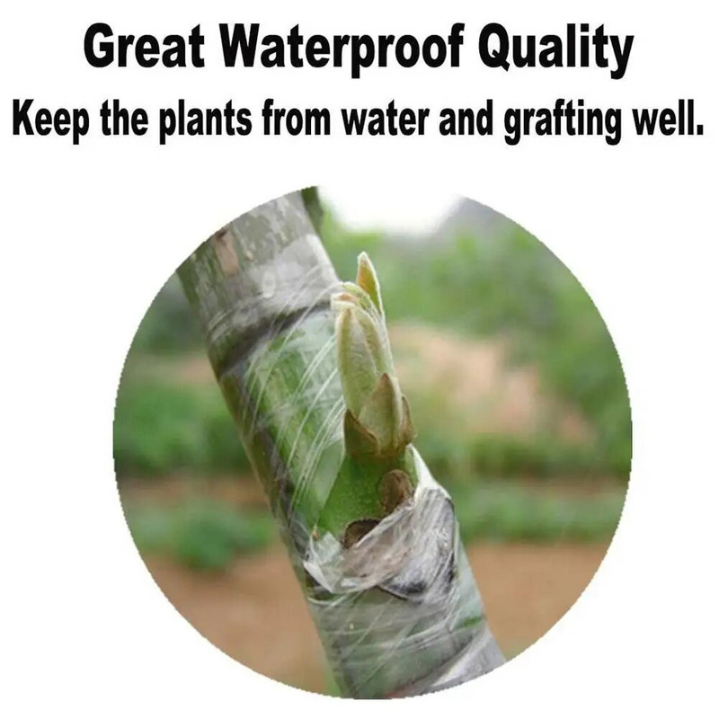 3/4 * 200 m medelyno skiepijimo juostos ritinėlis, tempiamas lipni genėjimo juosta Parafilm, skaidoma sodo skiepijimo juosta, skaidri B2c8