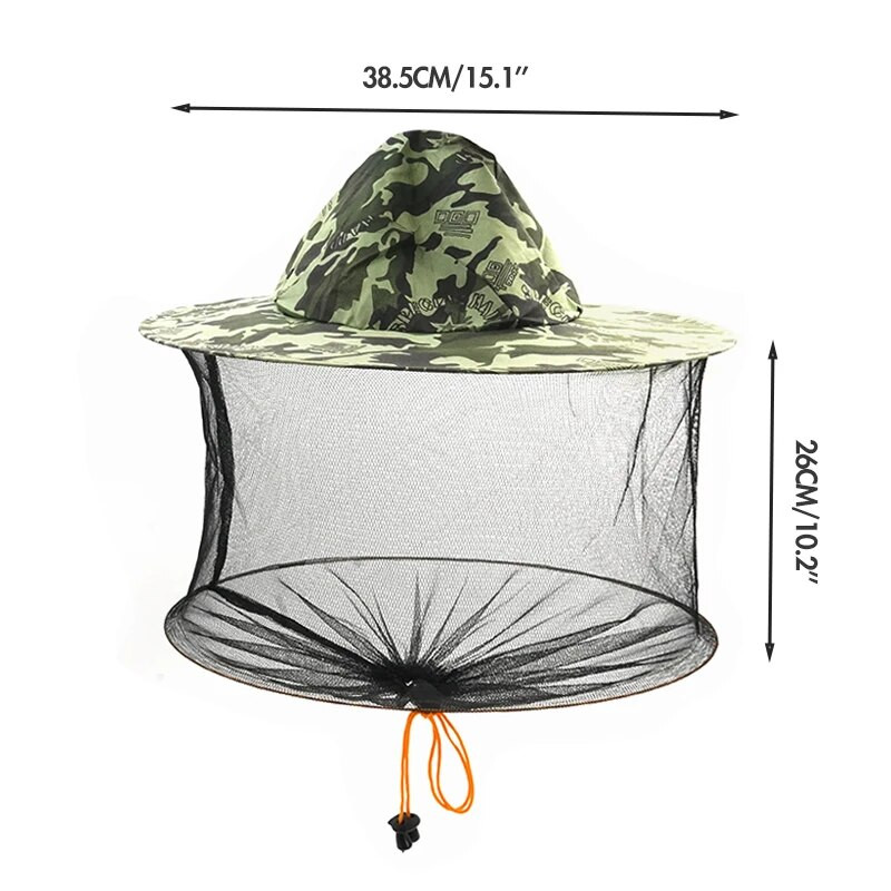 Kamuflažni pčelarski šešir Zaštita za glavu, veo, maska, Šešir, zaštitna mreža za zaštitu od insekata protiv komaraca, zaštitna mreža za glavu