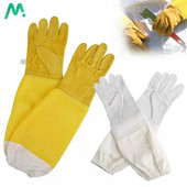 Mănuși pentru apicultură mâneci de protecție ventilate profesionale anti albine din piele de oaie mănuși lungi pentru apicultor instrumente pentru apicultura