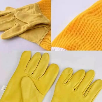 Пчеларски ръкавици Защитни ръкави Вентилирани професионални анти-пчелни овчи дълги ръкавици за пчелар Пчеларски инструменти