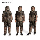 MENFLY Costum de camuflaj anti-țânțari pentru apicultura Camping Adventure Safari plasă Glugă Vânătoare Ghillie Costume Camo Haine de pescuit