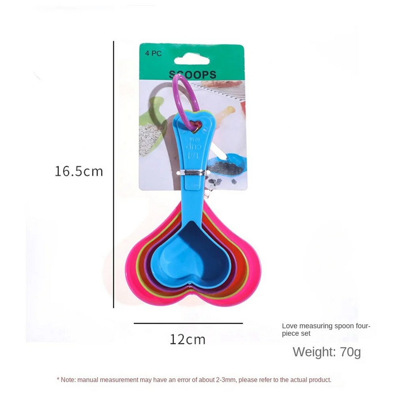 1/2 vnt. kepimo įrankiai Spalvingi, patogūs laikymo būdai Maisto kokybės medžiaga, atspari aukštai temperatūrai virtuvės įrankiai prieskonių šaukštas