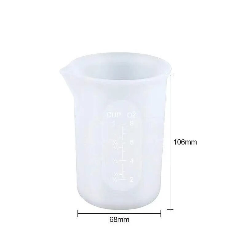 Neljepljiva silikonska mjerna posuda, epoksidna smola, alat za miješane mjere, DIY alat za izradu nakita, 250 ml