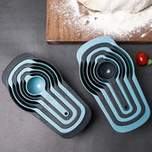 6 šaukštai Plastikinių pieno miltelių šaukštų rinkinys matavimo puodelis virtuvės reikmenys kepimo kavos matavimo priemonė