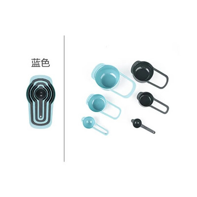 6 šaukštai Plastikinių pieno miltelių šaukštų rinkinys matavimo puodelis virtuvės reikmenys kepimo kavos matavimo priemonė