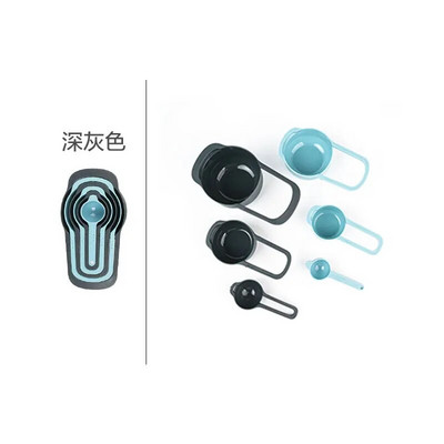 6 šaukštai Plastikinių pieno miltelių šaukštų rinkinys matavimo puodelis virtuvės reikmenys kepimo kavos matavimo priemonė