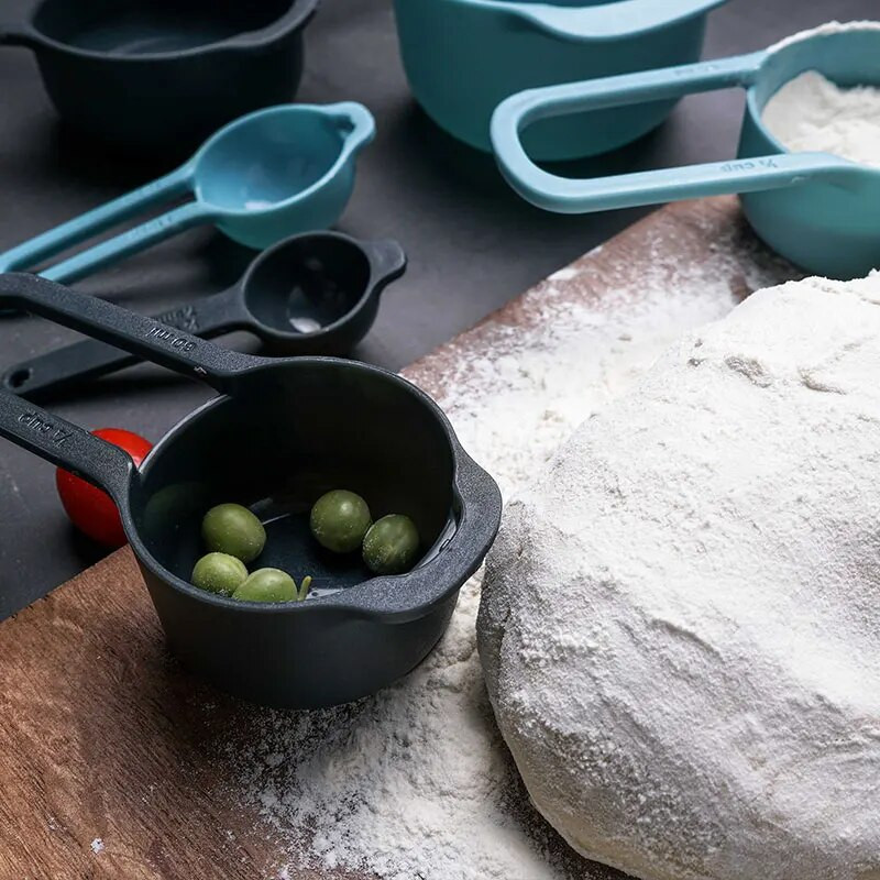 6 šaukštai Plastikinių pieno miltelių šaukštų rinkinys matavimo puodelis virtuvės reikmenys kepimo kavos matavimo priemonė