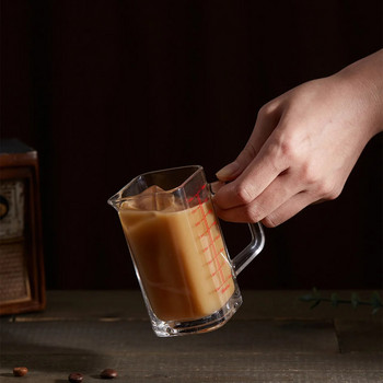 120 мл топлоустойчива стъклена мерителна чаша Мляко Jigger Стъклена чаша за унция с дръжка за еспресо кафе Brarista Аксесоари