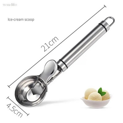 bile din oțel inoxidabil vanzlife 304 este o linguriță de înghețată de uz casnic cu o linguriță de înghețată care poate juca tip fructe pepene verde artefact
