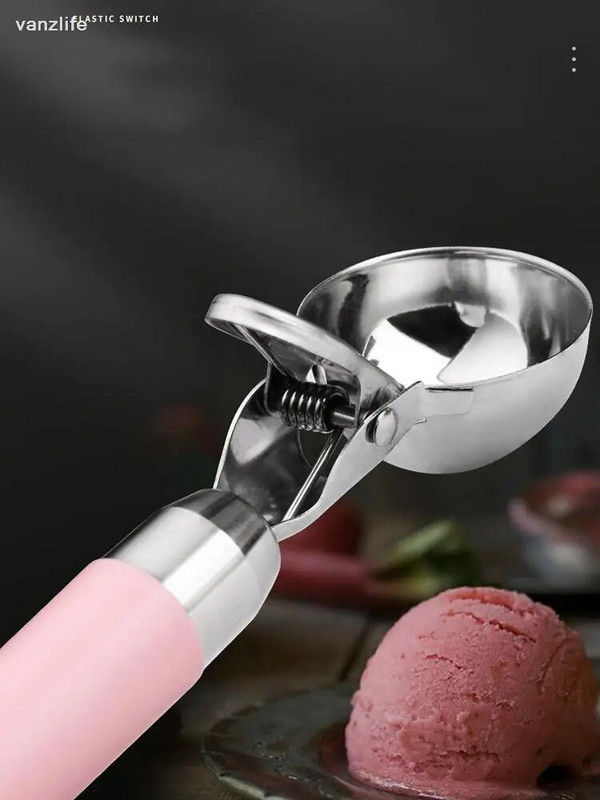 bile din oțel inoxidabil vanzlife 304 este o linguriță de înghețată de uz casnic cu o linguriță de înghețată care poate juca tip fructe pepene verde artefact