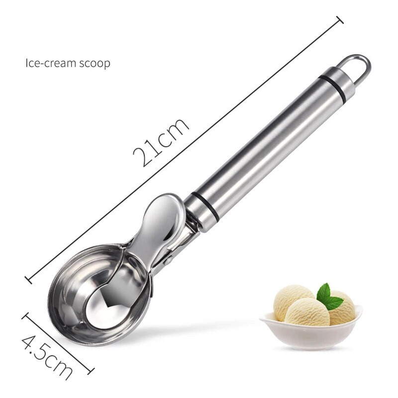 bile din oțel inoxidabil vanzlife 304 este o linguriță de înghețată de uz casnic cu o linguriță de înghețată care poate juca tip fructe pepene verde artefact