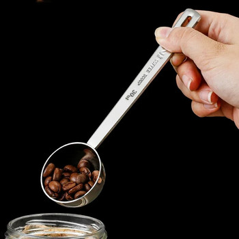 Кухненска мерителна лъжица от неръждаема стомана, лъжичка за кафе, мляко на прах, мярка за подправки, супена лъжица, метални измервателни инструменти, 15 ml, 30 ml