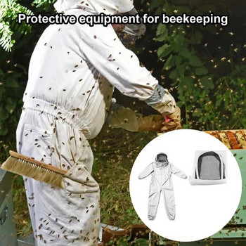 Προστατευτικός εξοπλισμός μελισσοκομίας Αεριζόμενη στολή μελισσοκομίας με δερμάτινο γάντι ολόσωμη προστατευτική διαστημική στολή