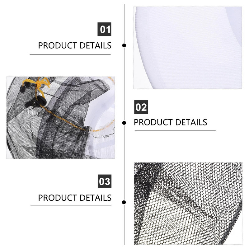 2 vnt. Bitininkystės skrybėlė Bitininkų reikmenys Šydas UV kepurė UV apsauginis dangtelis atbaidantis