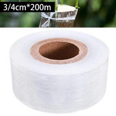3/4*200m rulou de bandă de altoit pentru pepinieră, extensibil, autoadeziv, degradabil, bandă de parafilm pentru plantă, tăiere, altoire, transparentă G D0G2