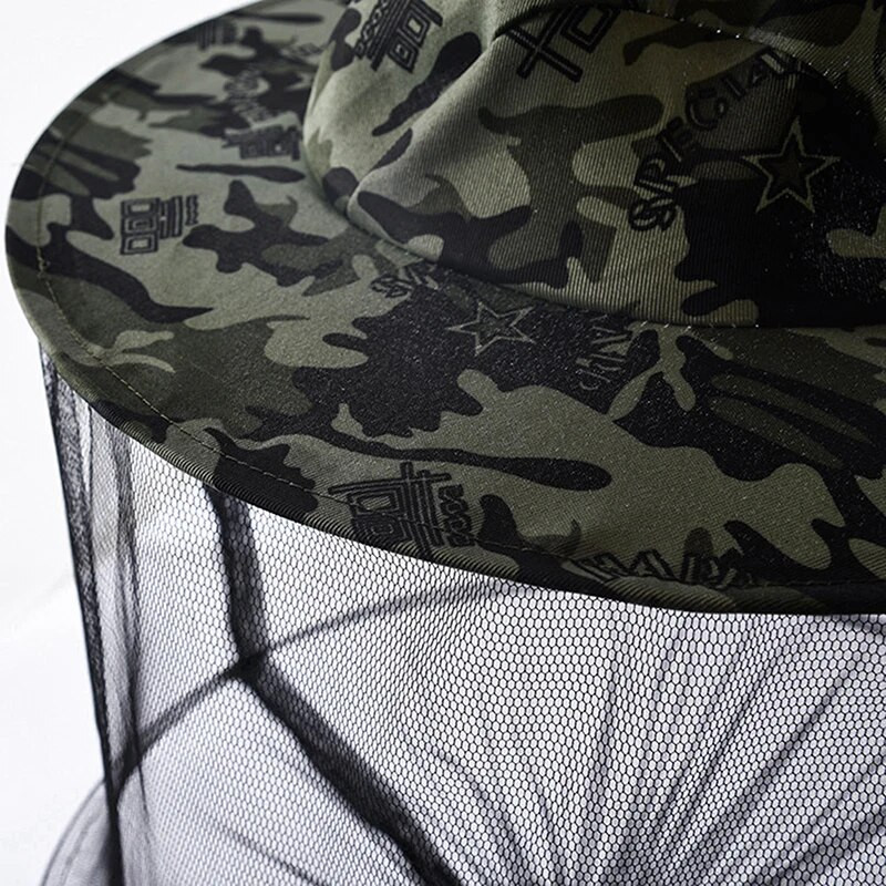 Mreža za pčelinju glavu, glava za komarce, zaštitna mreža za lice, šešir, vanjski ribolov, kapa za sunčanje, zaštitna kapa za lice