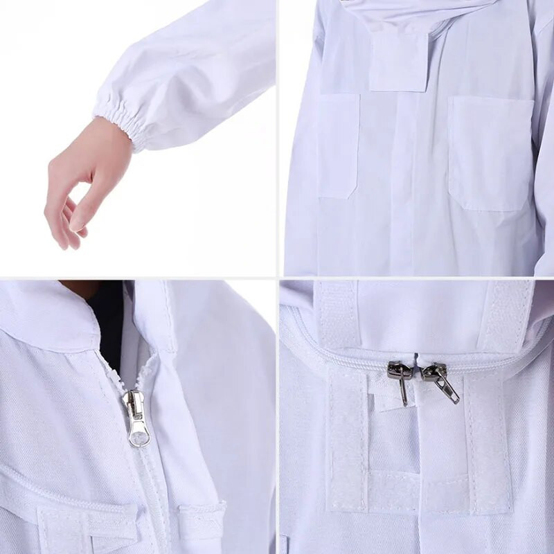 Professionaalne suure kehaga mesindusülikond mesilaste pidamiseks mõeldud ülikond mesindusülikond mesindusriided valged igapäevased kaitseriided