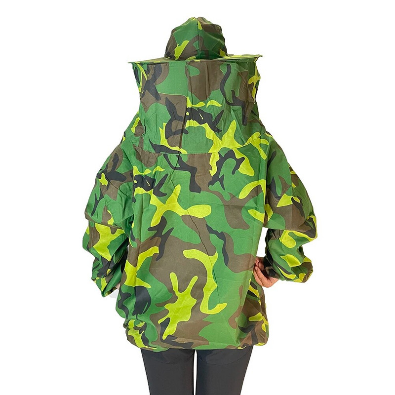 1 KOM Pčelarska tkanina slobodnih veličina Kamuflažna kapuljača s velom Rukavice protiv ugriza Prozračni kaput