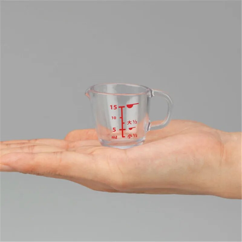 Mjerna posuda s vagom od 15 ml, ekstra mala plastična kvantitativna šalica za kuhanje, kuhinja, šalica za začine, mini šalica za sok od limuna