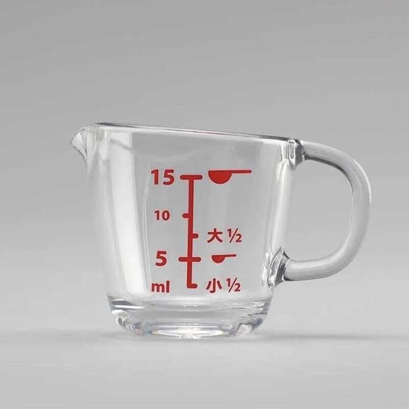 Mjerna posuda s vagom od 15 ml, ekstra mala plastična kvantitativna šalica za kuhanje, kuhinja, šalica za začine, mini šalica za sok od limuna