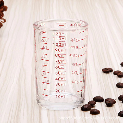 90/120 ml staklena mjerna šalica otporna na toplinu Jigger šalica za mlijeko staklena šalica za unce s vagom za espresso kavu pribor