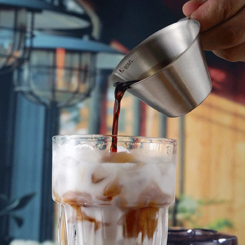 Φλιτζάνι μέτρησης 100 ml από ανοξείδωτο χάλυβα Μηχανή Espresso Φλιτζάνι ουγγιάς Φλιτζάνι καφέ Εκχύλισης Φλιτζάνι καφέ Μακριά Λαβή με Συσκευή Καφέ Ζυγαριάς