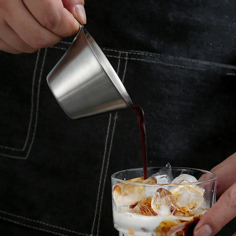 100 ml Mjerna šalica od nehrđajućeg čelika Espresso aparat Šalica za unce Šalica za kavu Šalica za ekstrakciju Duga ručka s vagom Aparat za kavu